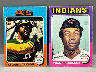 1975 Topps Mini Reggie Jackson #300 & Frank Robinson #580