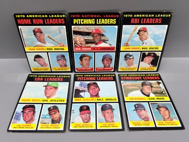 (Lot Of 6) 1971 Topps Leaders W/ Gibson, Yaz, Etc