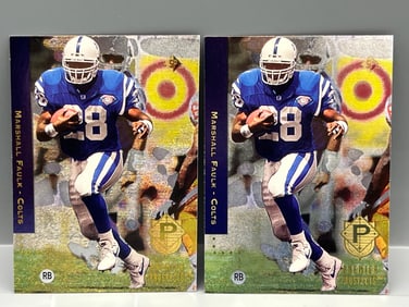 Lot of (2) 1994 Upper Deck SP Marshall Faulk Foil RCs #3