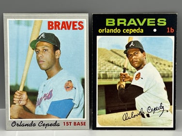(Lot Of 2) Orlando Cepeda (HOF) - 1970 Topps #555 & 1971 Topps #605