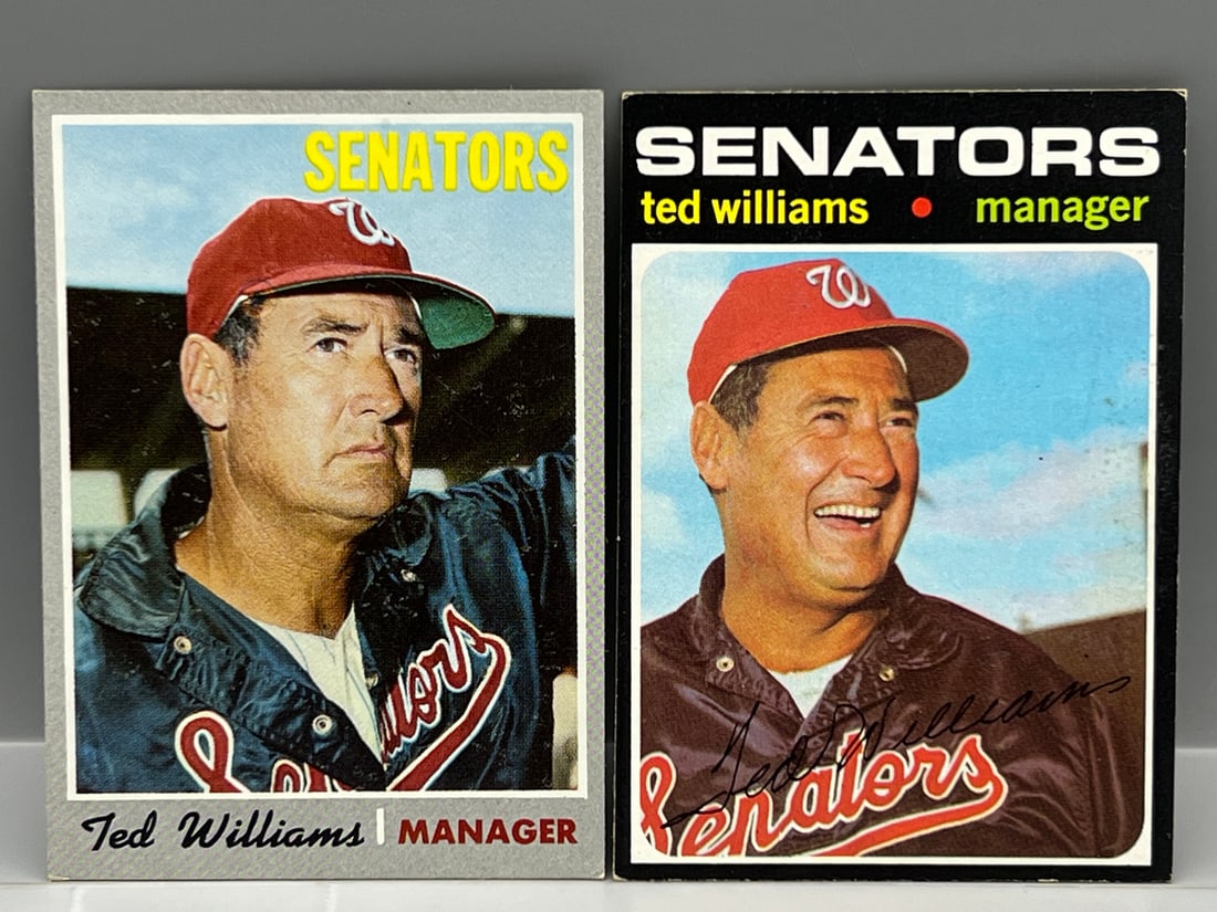 (Lot Of 2) Ted Williams (HOF) - 1970 Topps #211 & 1971 Topps #380: (Lot Of 2) Ted Williams (HOF) - 1970 Topps #211 & 1971 Topps #380