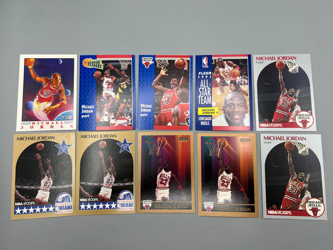 (Lot Of 10) Michael Jordan Cards - Chicago Bulls (1 of 2)