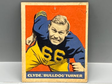 1949 Leaf #150 Bulldog Turner (HOF) - Bears - Pinhole