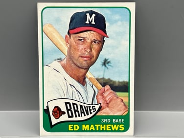 1965 Topps #500 Eddie Mathews (HOF) - Braves