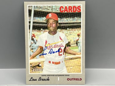2019 Topps Heritage Lou Brock Real One Autograph #ROA-LB
