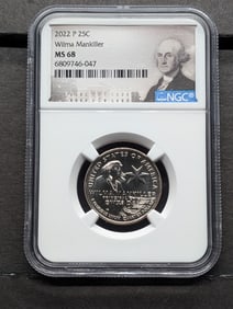 2022-P Wilma Mankiller Quarter - NGC MS68