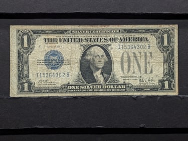 1928 Series B $1 Silver Certificate (Funny Back) Off Center Error