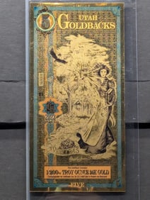 1/200th Troy Oz. 24k PURE GOLD 2023 $5.00 Utah Gold Back