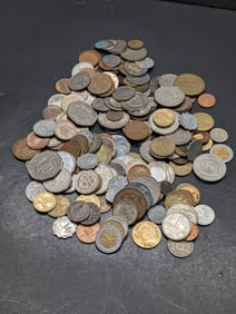 Bag of 1.7 Lbs.. of Various Vintage & Modern World Coins
