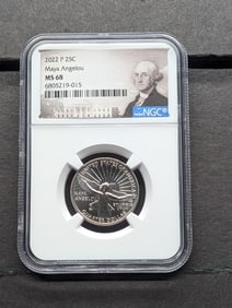 2022-P Maya Angelou Quarter - NGC MS68