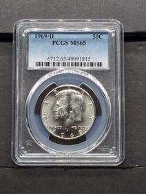 1969-D Kennedy Half Dollar 40% Silver PCGS MS65 6712.65/49991815