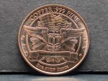 Copper Round, 1 oz, Statue of Liberty Obverse