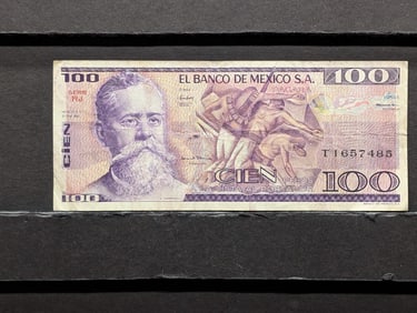 1981 El Banco DE Mexico 100 Pesos Note