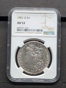1901-O Morgan Silver Dollar - NGC AU53