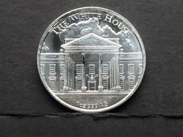 Silver Round, 1 oz .999 Fine; Trump Inaugural Profile, The White House On Reverse