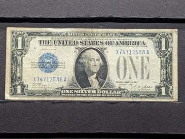 1928 A Series $1.00 Silver Certificate Funny Back
