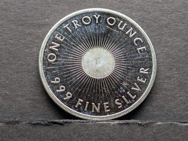 1 T. Oz. .999 Fine SILVER Sunshine Minting Designed Coin