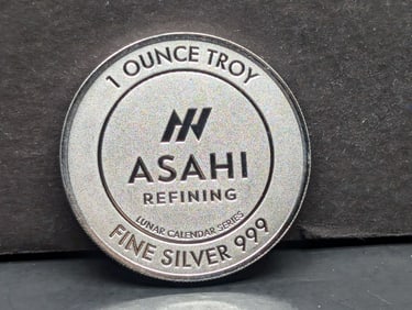 Silver Round, 1 oz. .999 Fine; ASAHI; 2024 Year Of The Dragon On Reverse
