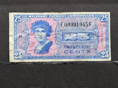 Military Payment Certificate, 25c; Series 541