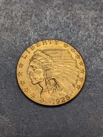 1925-D Indian Head $2.50 - 90% GOLD Quarter Eagle