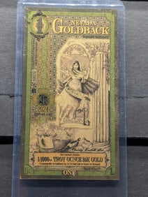 2024 Nevada Gold Back 1/100th Troy Ounce 24 Kt Gold