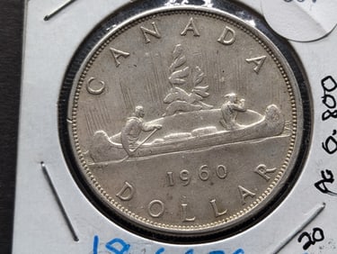 1960 Canadian Dollar 80% Silver
