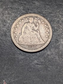 1856 Small Date w/ Stars Seated Liberty Dime