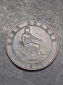 1870 Spain 10 Centimos Coins **Rare**