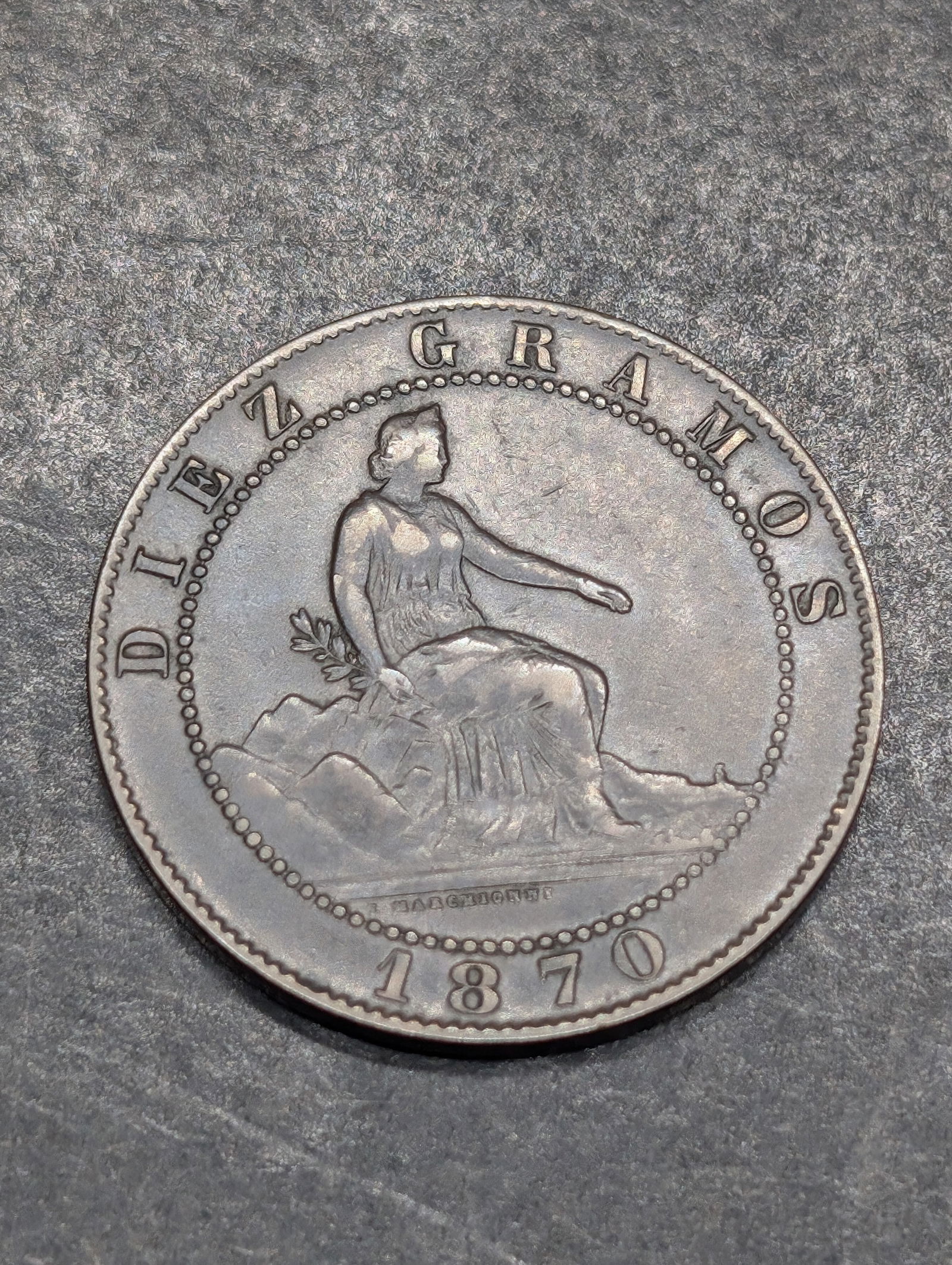 1870 Spain 10 Centimos Coins **Rare** (1 of 2)