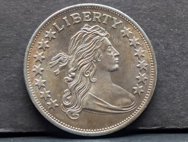 1 Oz. .999 Fine SILVER Draped Bust Dollar Designed Coin