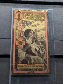 1/1000th Troy Oz. 24k PURE GOLD 2025 $1.00 Florida Gold Back