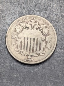 1867 Shield Nickel **VG+**