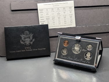 1992-S U.S. Mint Premier Silver Proof Set in OGP w/ COA