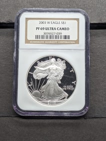 2003-W American Silver Eagle - NGC PF69 Ultra Cameo