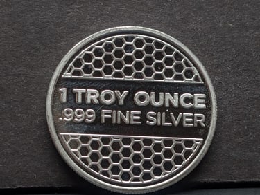 1 T. Oz. .999 Fine SILVER 9 Fine Mint Designed Coin