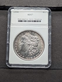 1896 Morgan Silver Dollar - NCG Cert. MS67 - NOT NGC
