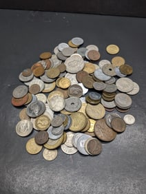 Bag of 1.3 Lbs.. of Various Vintage & Modern World Coins