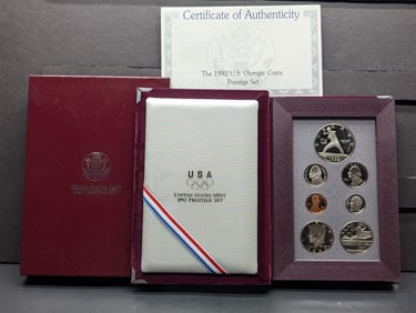 1992-S U.S. Mint Prestige Set in OGP w/ COA - Olympic Baseball & Gymnast