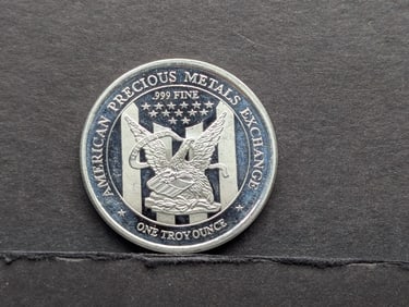 1 T. Oz. .999 Fine SILVER Apmex Designed Coin