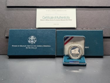1994-P PROOF Women in Military Service for America Memorial Commemorative Silver Dollar in OGP w/