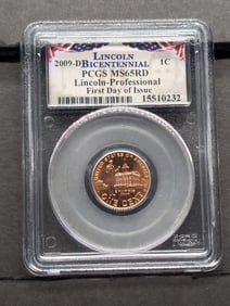 2009-D Lincoln Professional Cent - PCGS MS65 RD *First Day of Issue*