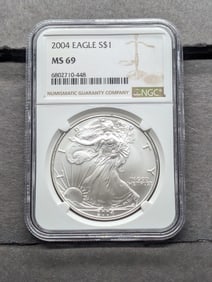 2004 American Silver Eagle - NGC MS69