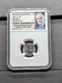 2021-D Roosevelt Dime - NGC MS68 FT
