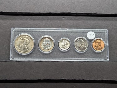 1941 Philadelphia 5 Coin Mint Set. All Choice BU but the half and it is nice.