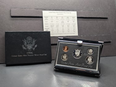 1996-S U.S. Mint Premier Silver Proof Set in OGP w/ COA