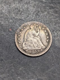 1853 w/ Arrows Seated Liberty Half Dime **VF**