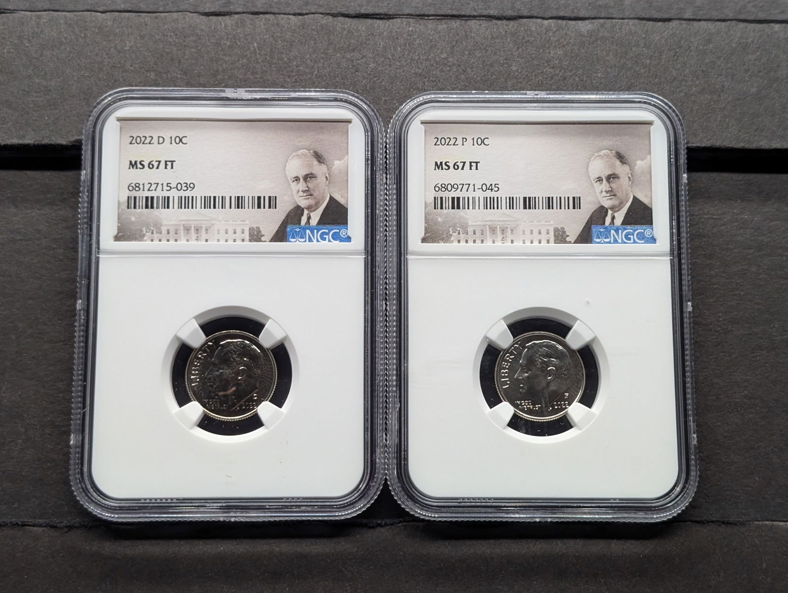 2022-P&D Roosevelt Dime - NGC MS67 FT (2 PCS) (1 of 7)