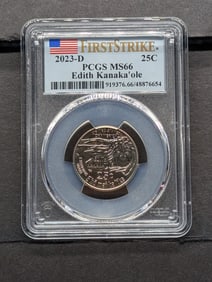 2023-D Edith Kanaka 'ole Quarter - PCGS MS66 *First Strike*