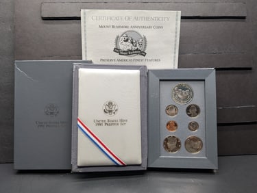 1991-S U.S. Mint Prestige Set in OGP w/ COA - Mount Rushmore Anniversary.
