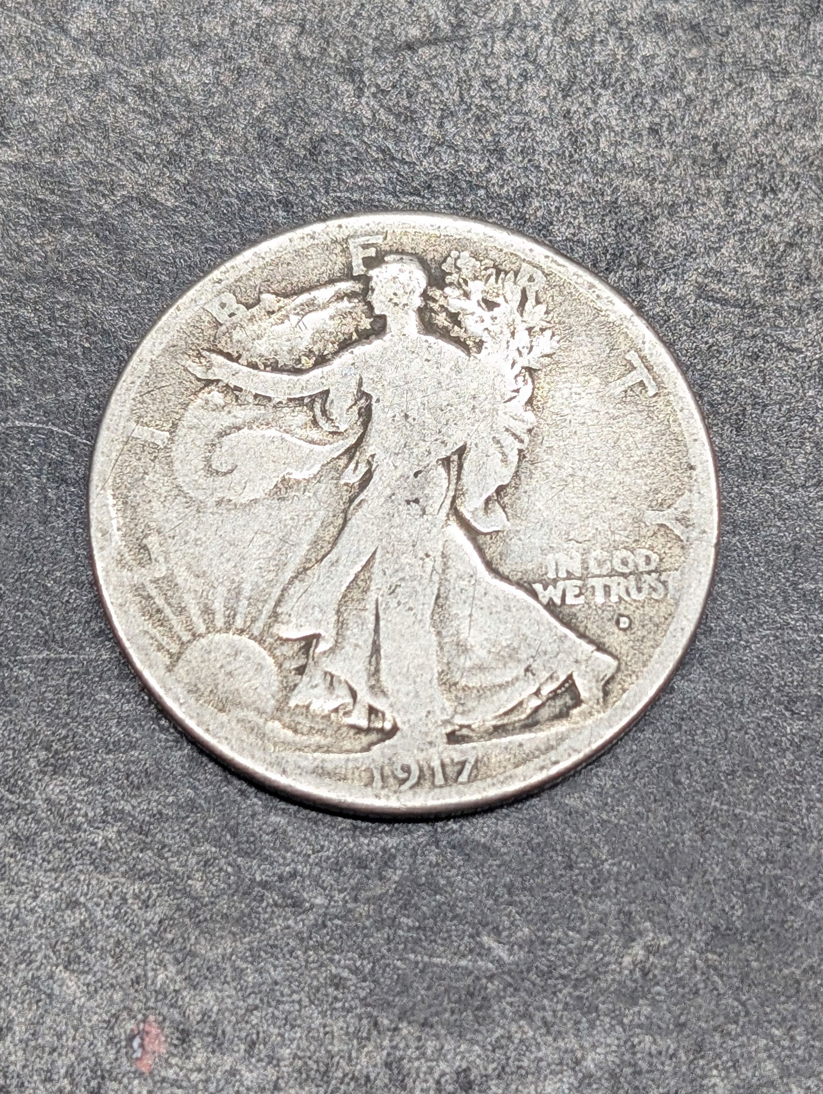 1917-D Obv. MM Walking Liberty Half Dollar **GOOD/VG - BETTER DATE** (1 of 2)